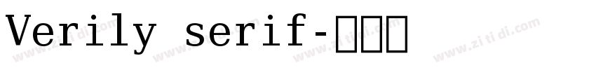 Verily serif字体转换